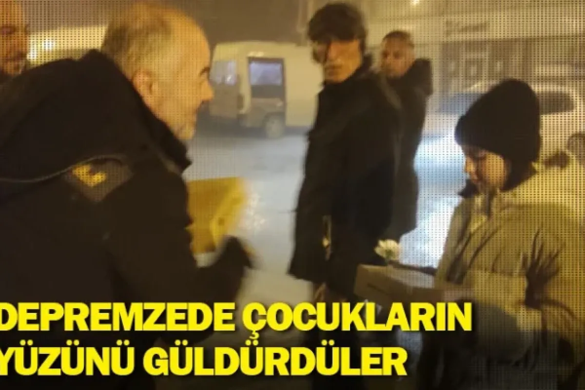 Depremzede çocukların yüzünü güldürdüler