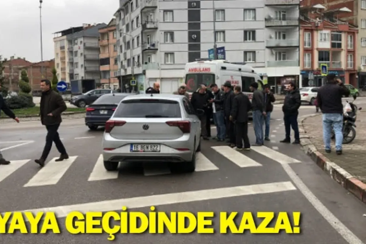 Yaya geçidinde kaza!