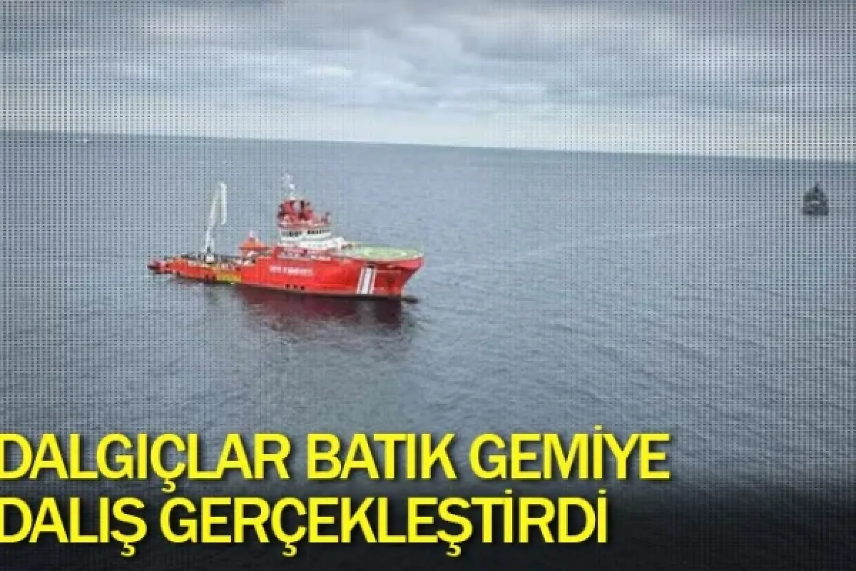 Dalgıçlar batık gemiye dalış gerçekleştirdi