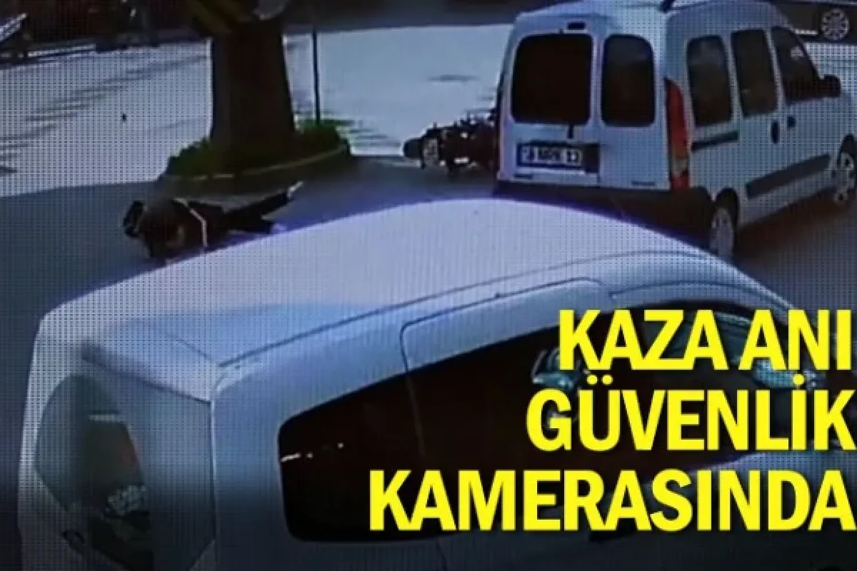Kaza anı güvenlik kamerasında