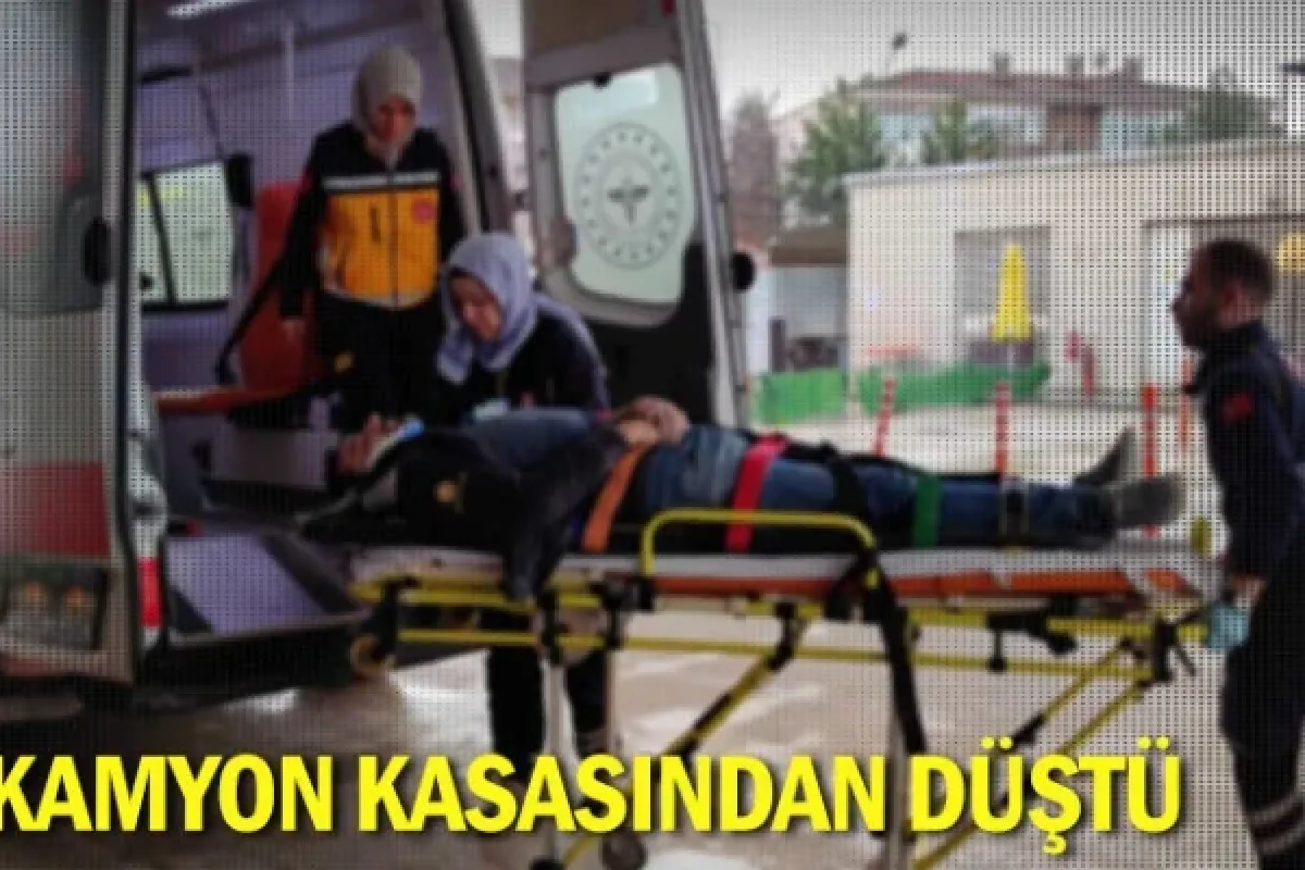 Kamyon kasasından düştü