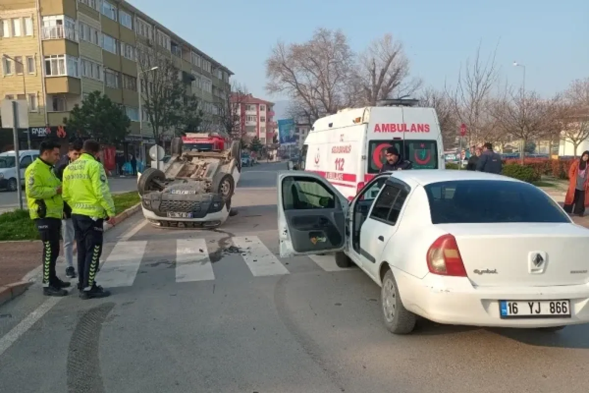 İnegöl'de korkutan kaza