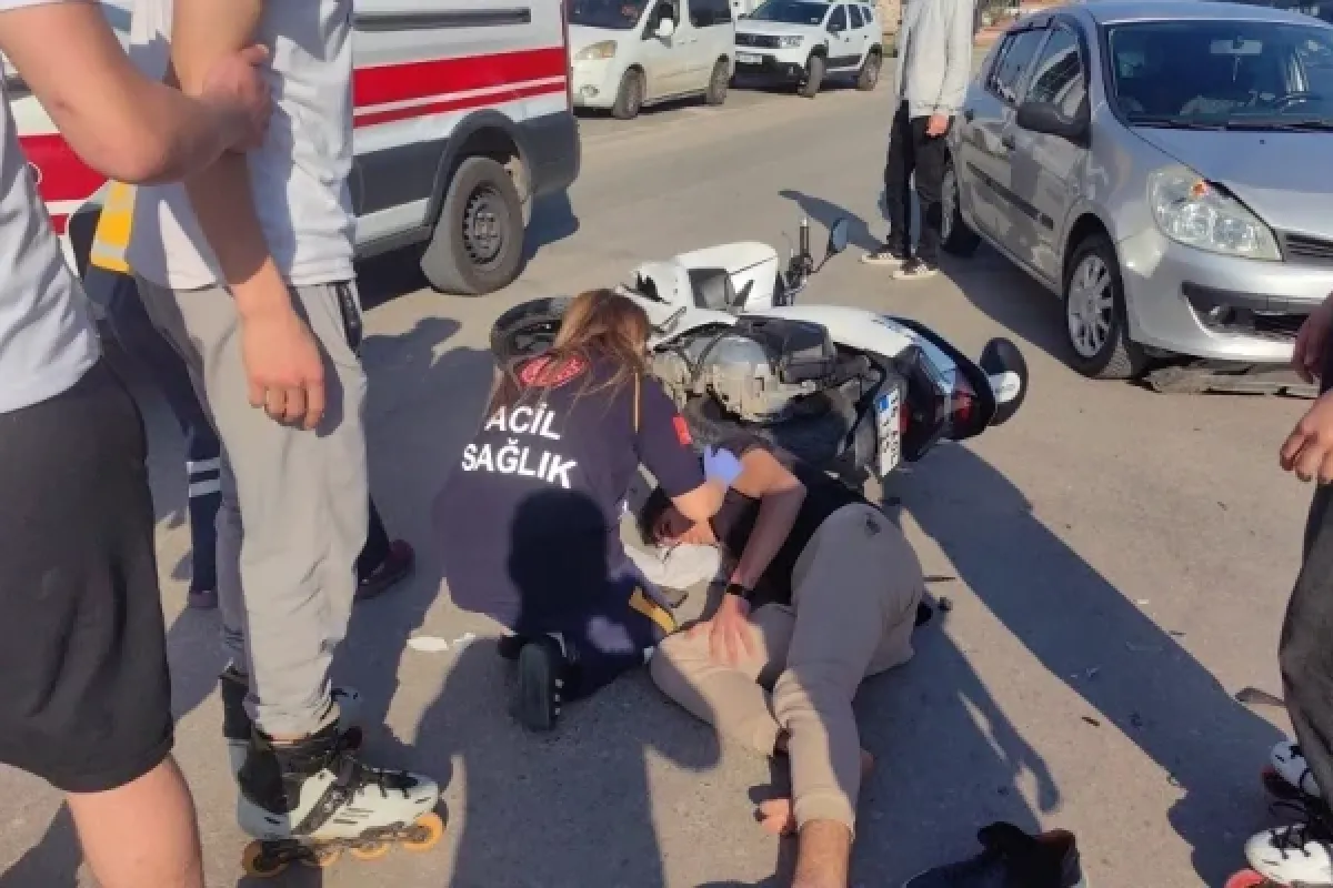 Motosikletli ölümden döndü!