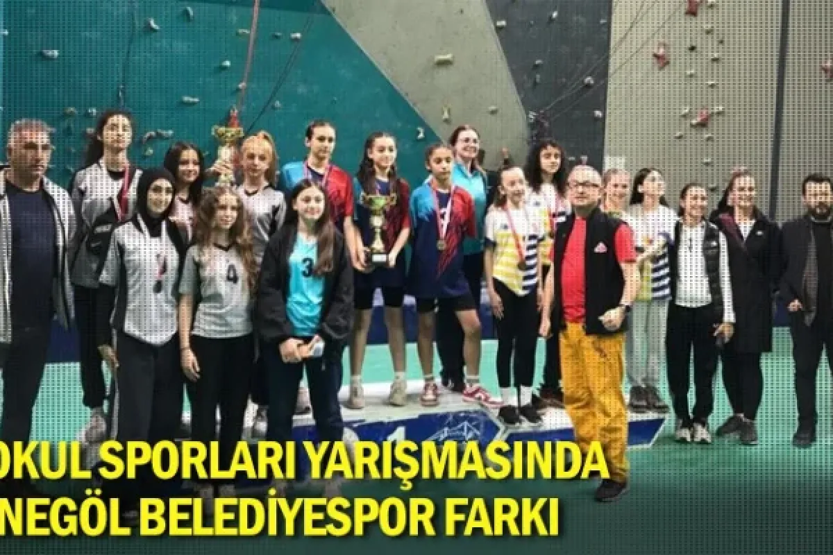 Okul sporları yarışmasında İnegöl Belediyespor farkı