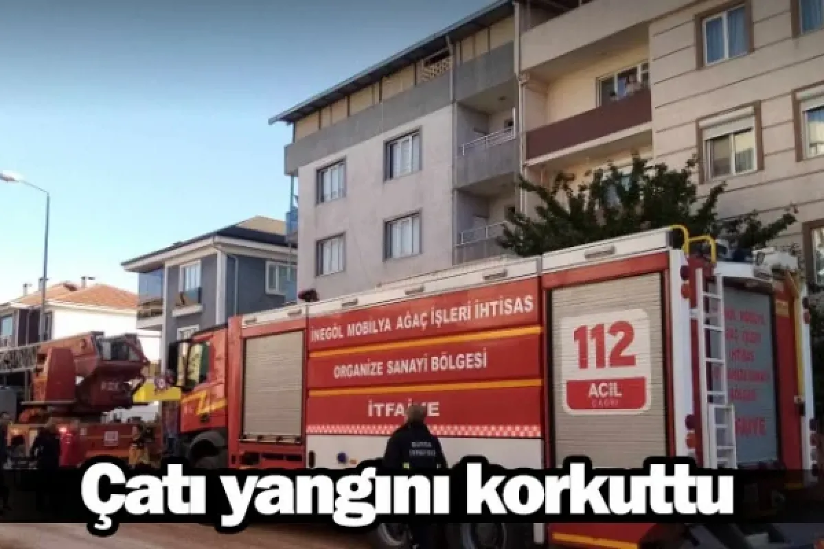 Çatı yangını korkuttu