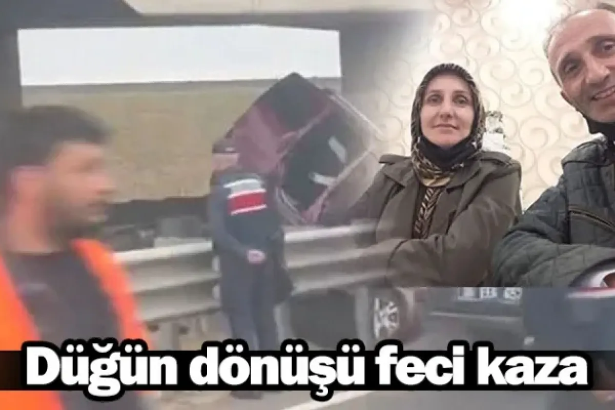 Düğün dönüşü feci kaza