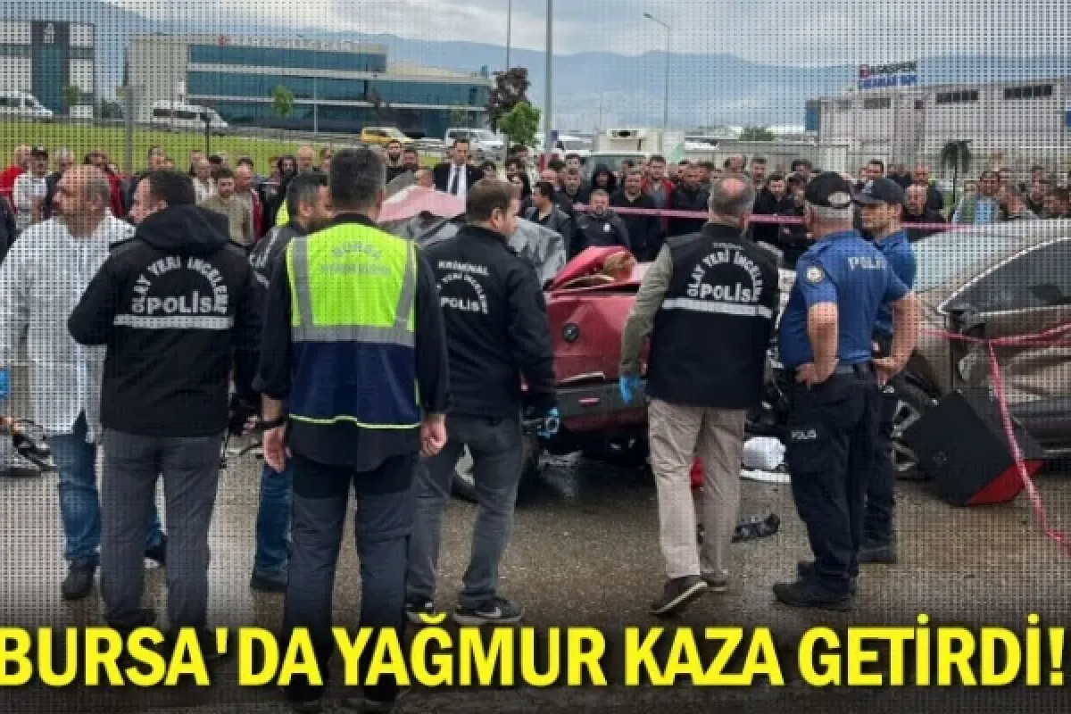 Bursa'da yağmur kaza getirdi!