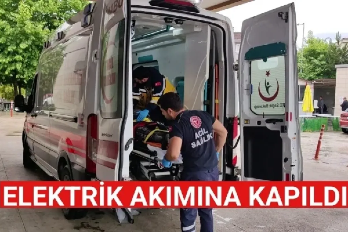Elektrik akımına kapıldı