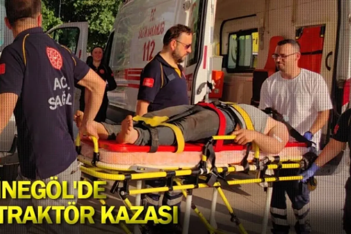 İnegöl'de traktör kazası