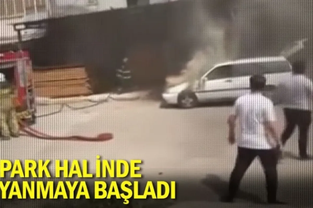 Park halinde yanmaya başladı