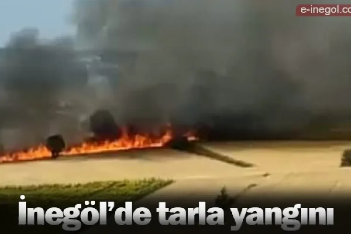 İnegöl'de tarla yangını