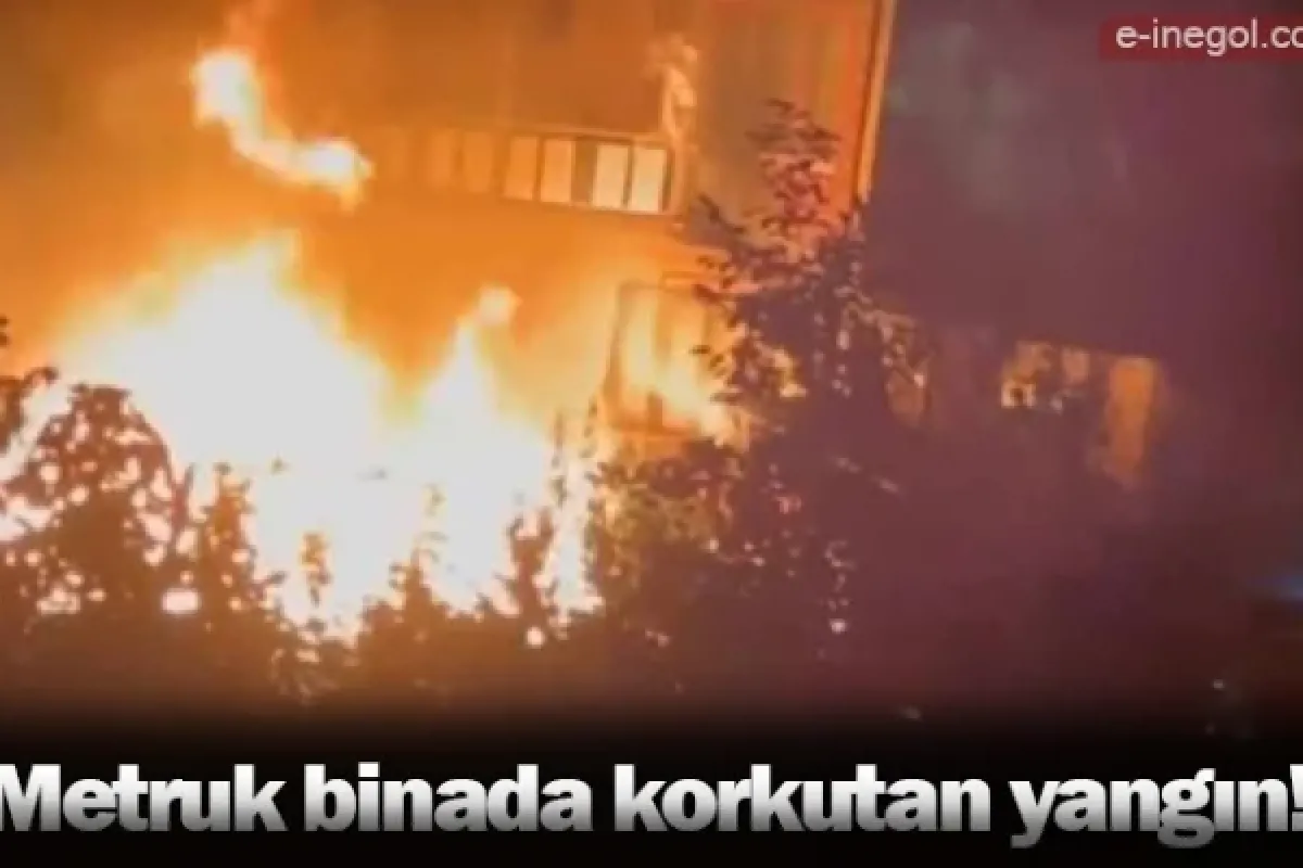 Metruk binada korkutan yangın!