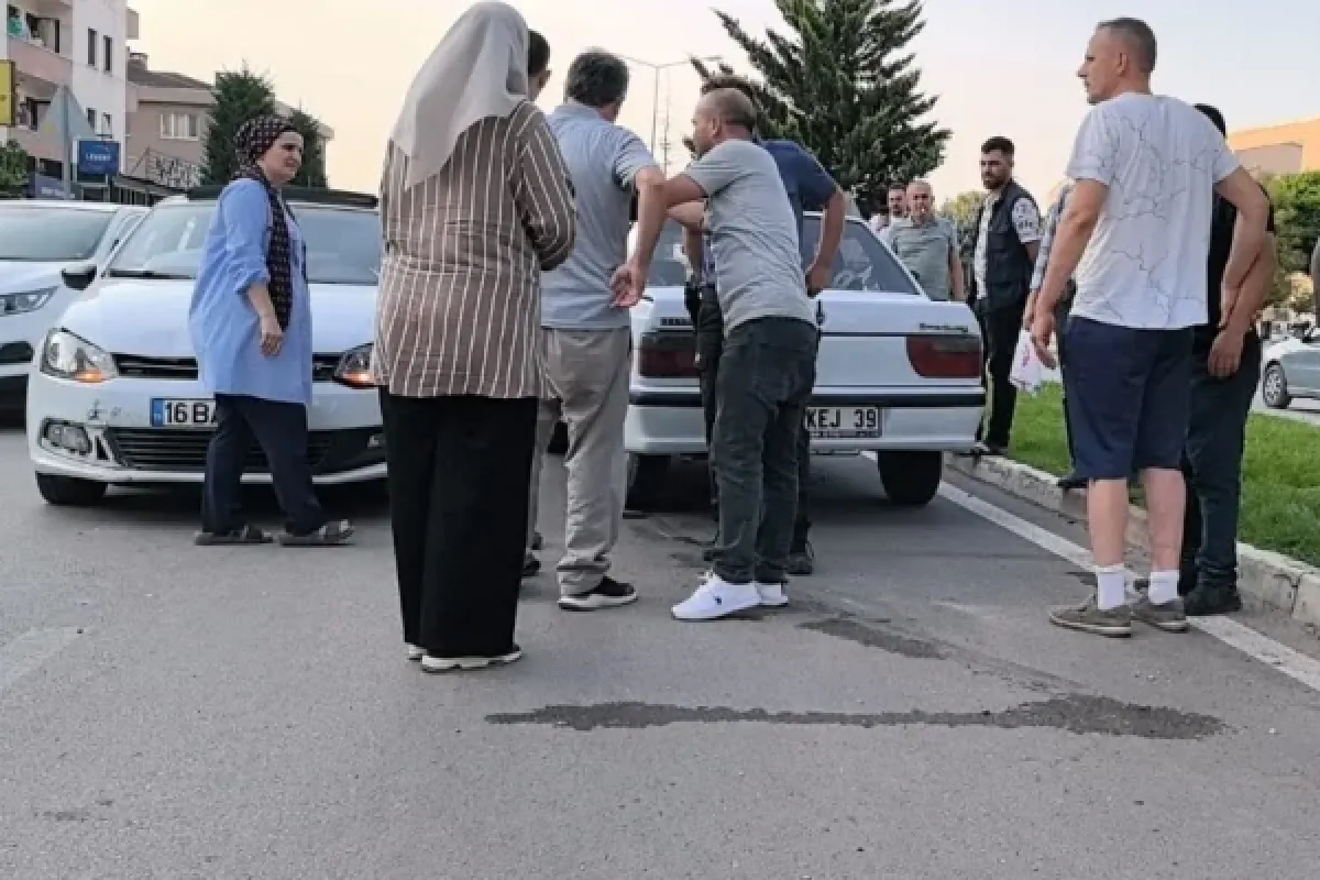 Kaza sonrası gergin anlar