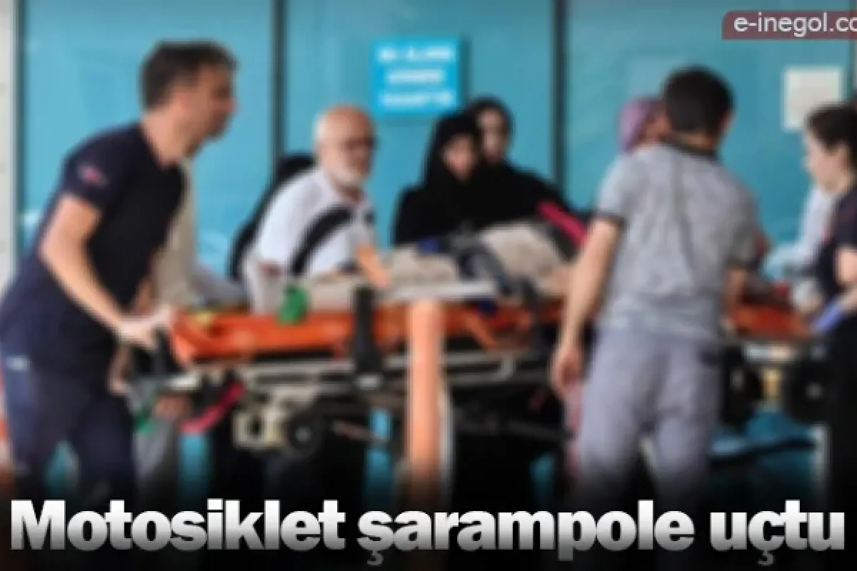 Motosiklet şarampole uçtu