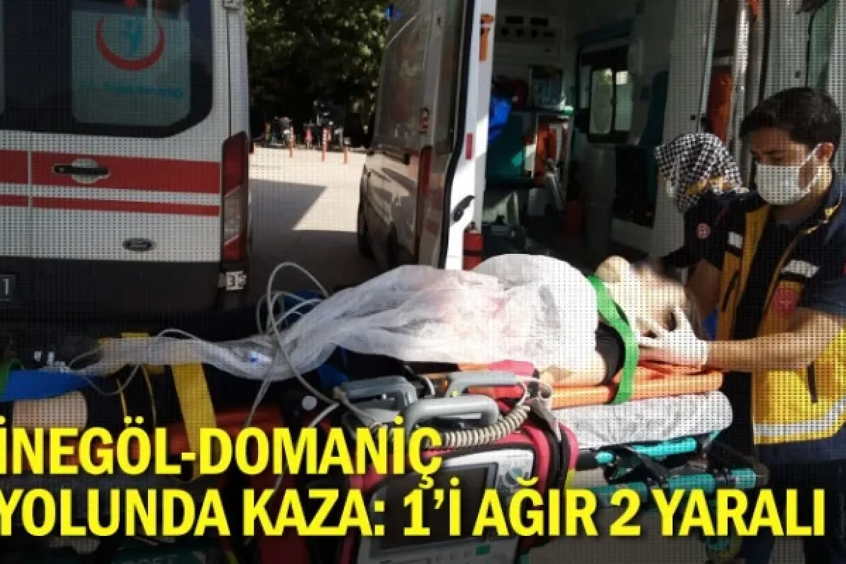 İnegöl-Domaniç yolunda kaza: 1'i ağır 2 yaralı