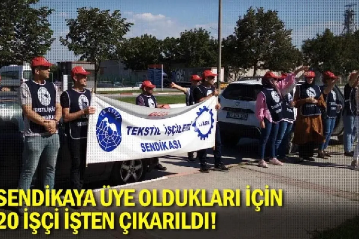 Sendikaya üye oldukları için 20 işçi işten çıkarıldı!