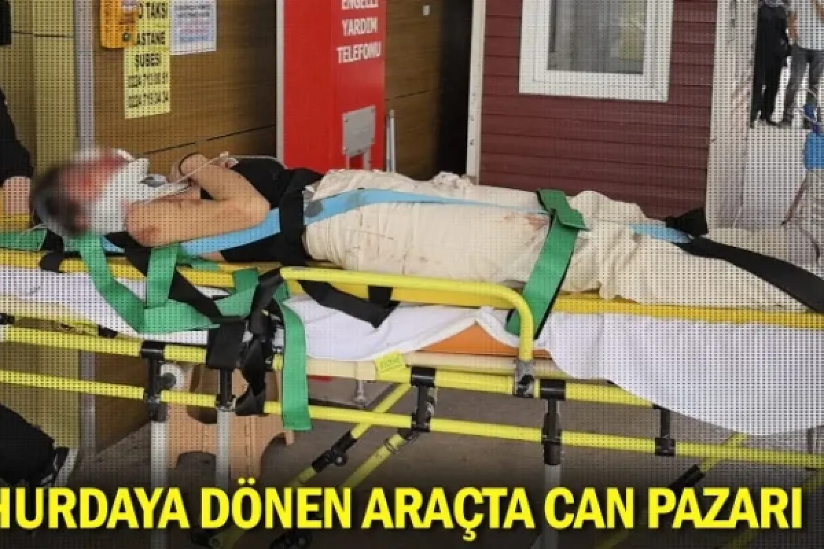 Hurdaya dönen araçta can pazarı