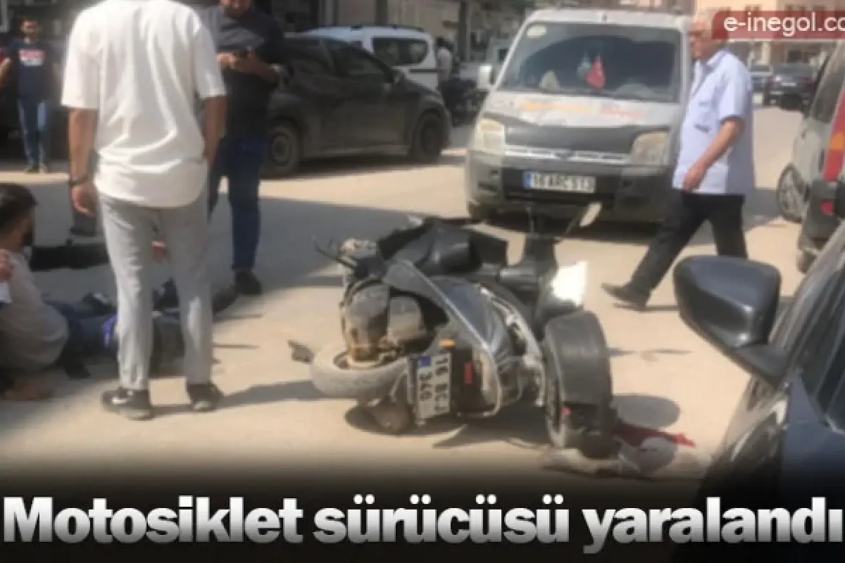 Motosiklet sürücüsü yaralandı