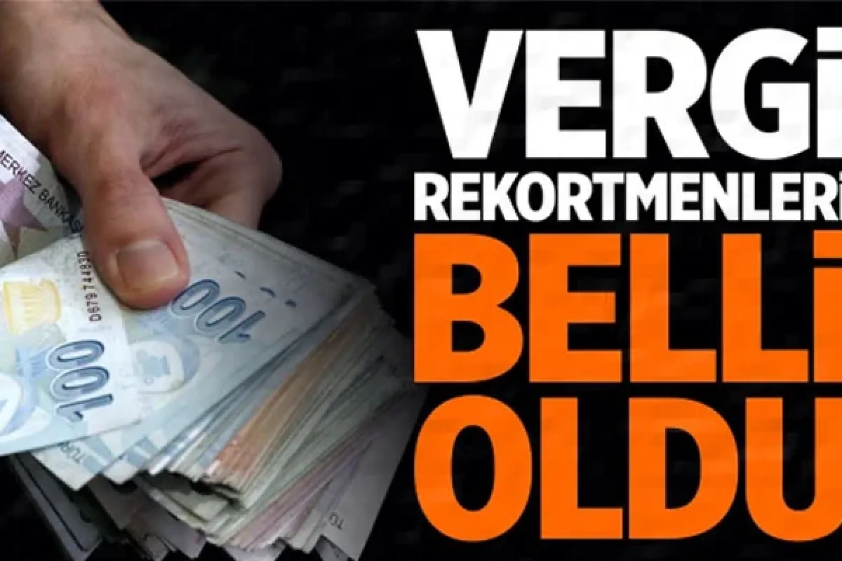 Türkiye'nin vergi rekortmenleri belli oldu