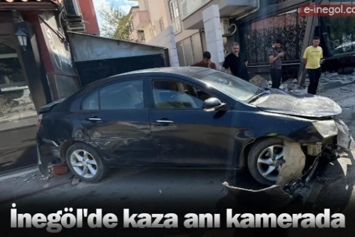İnegöl'de kaza anı kamerada