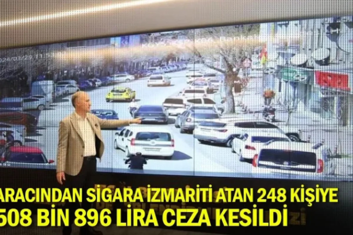 İnegöl'de aracından sigara izmariti atan 248 kişiye 508 bin 896 lira ceza kesildi