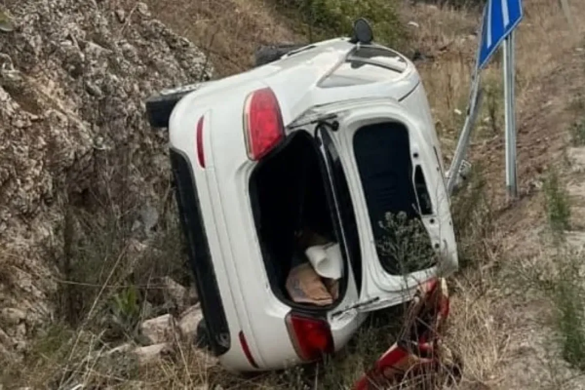 Ümitalan'da korkutan kaza