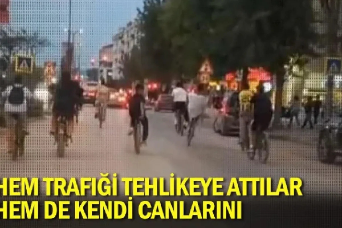 Hem trafiği tehlikeye attılar hem de kendi canlarını