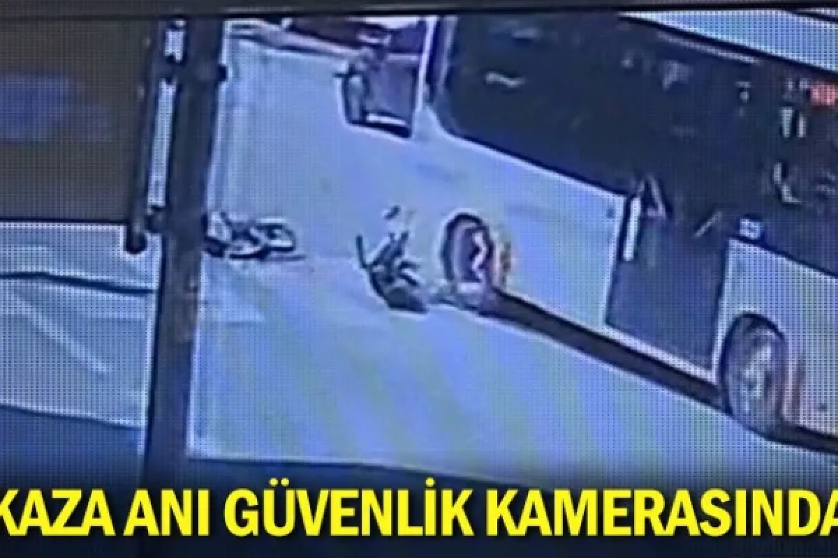 Kaza anı güvenlik kamerasında