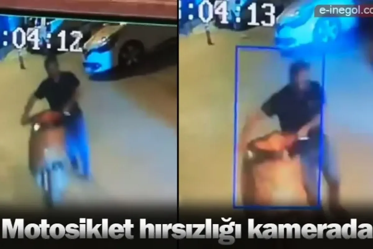 Motosiklet hırsızlığı kamerada