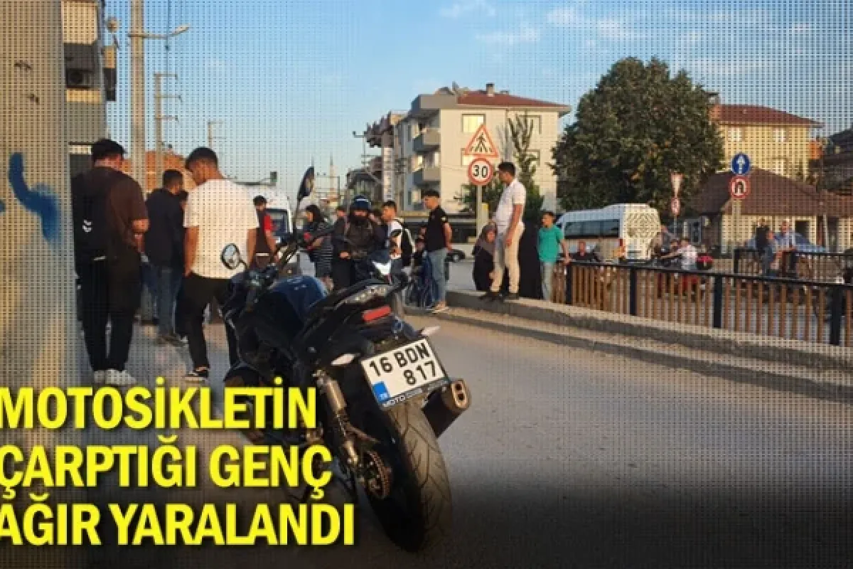 Motosikletin çarptığı genç ağır yaralandı