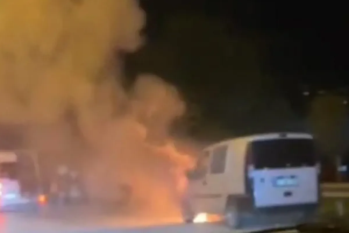 Seyir halinde yandı!