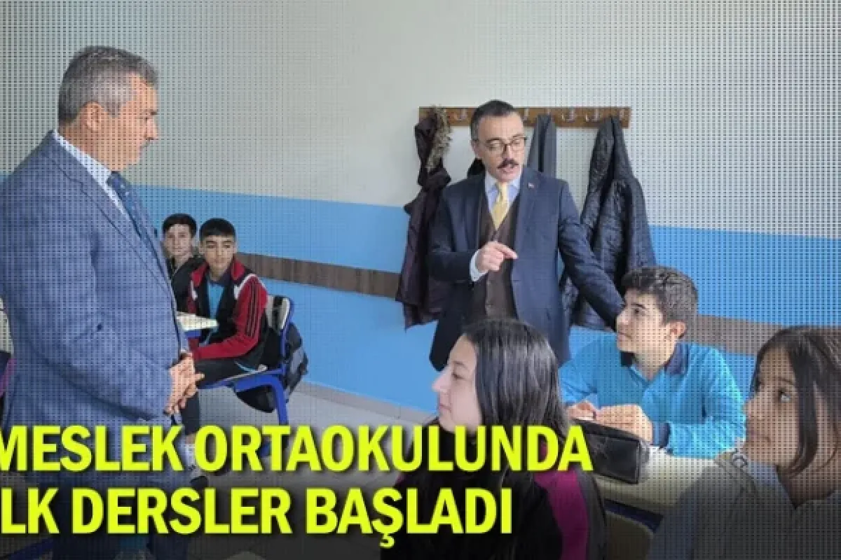 Meslek ortaokulunda ilk dersler başladı