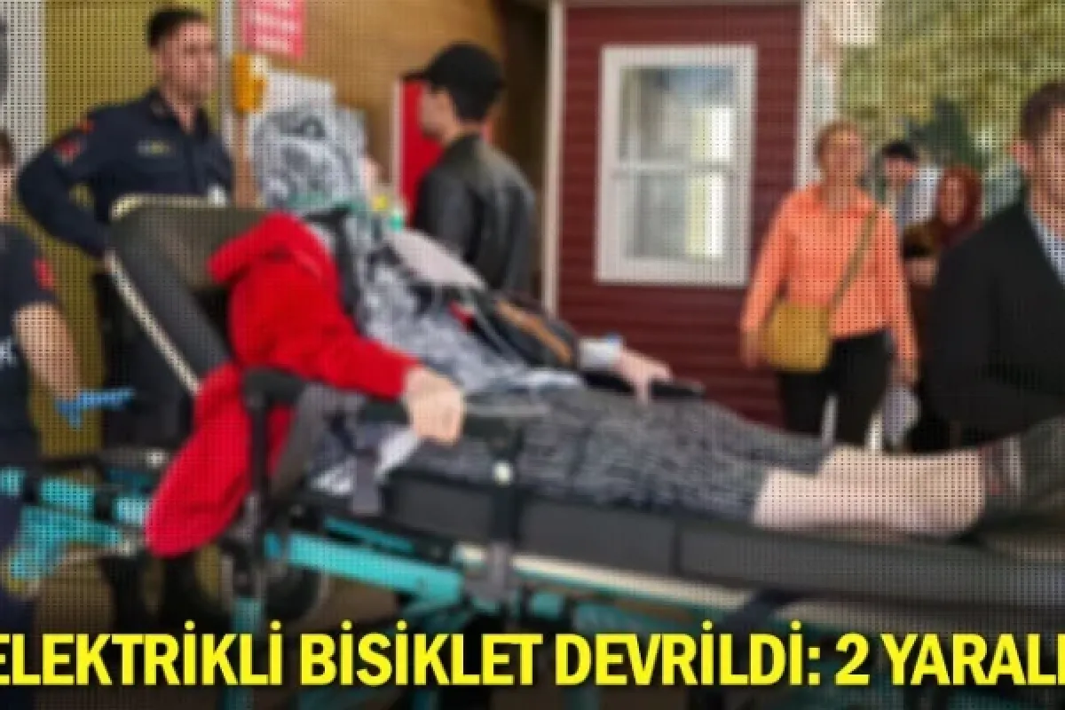 Elektrikli bisiklet devrildi: 2 yaralı