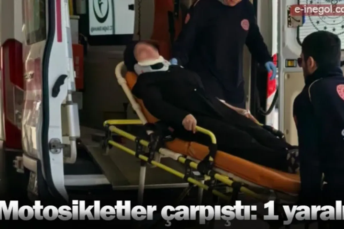 Motosikletler çarpıştı: 1 yaralı