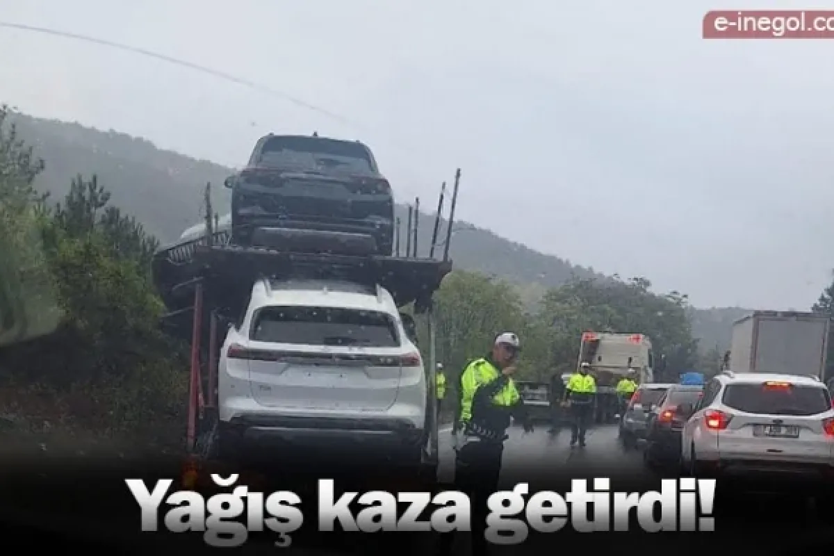 Yağış kaza getirdi!