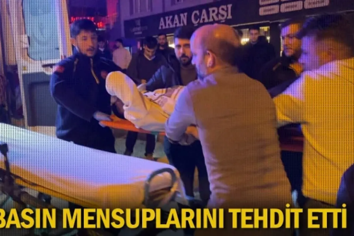 Basın mensuplarını tehdit etti