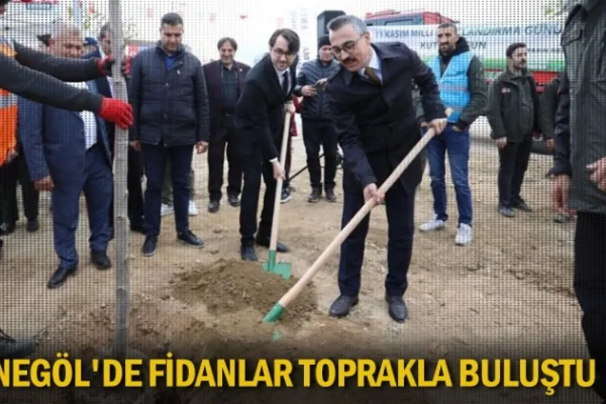 İnegöl'de fidanlar toprakla buluştu