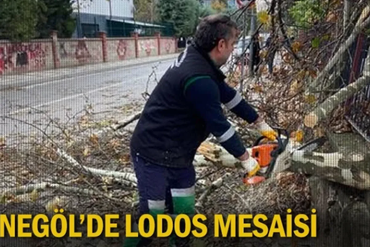 İnegöl'de lodos mesaisi