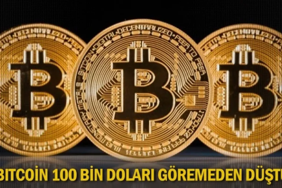 Bitcoin 100 bin doları göremeden düştü