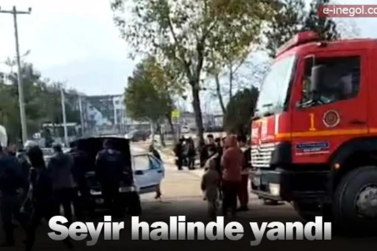 Seyir halinde yandı