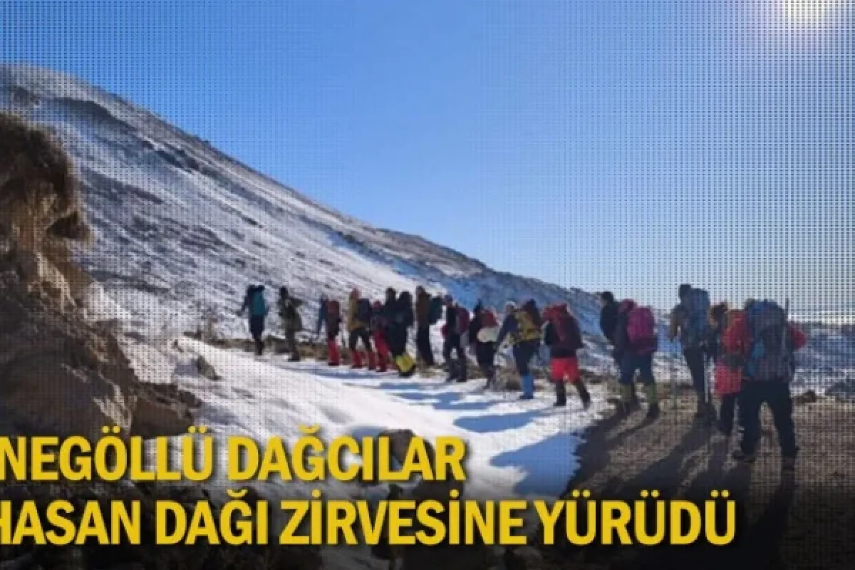 İnegöllü dağcılar Hasan Dağı zirvesine yürüdü