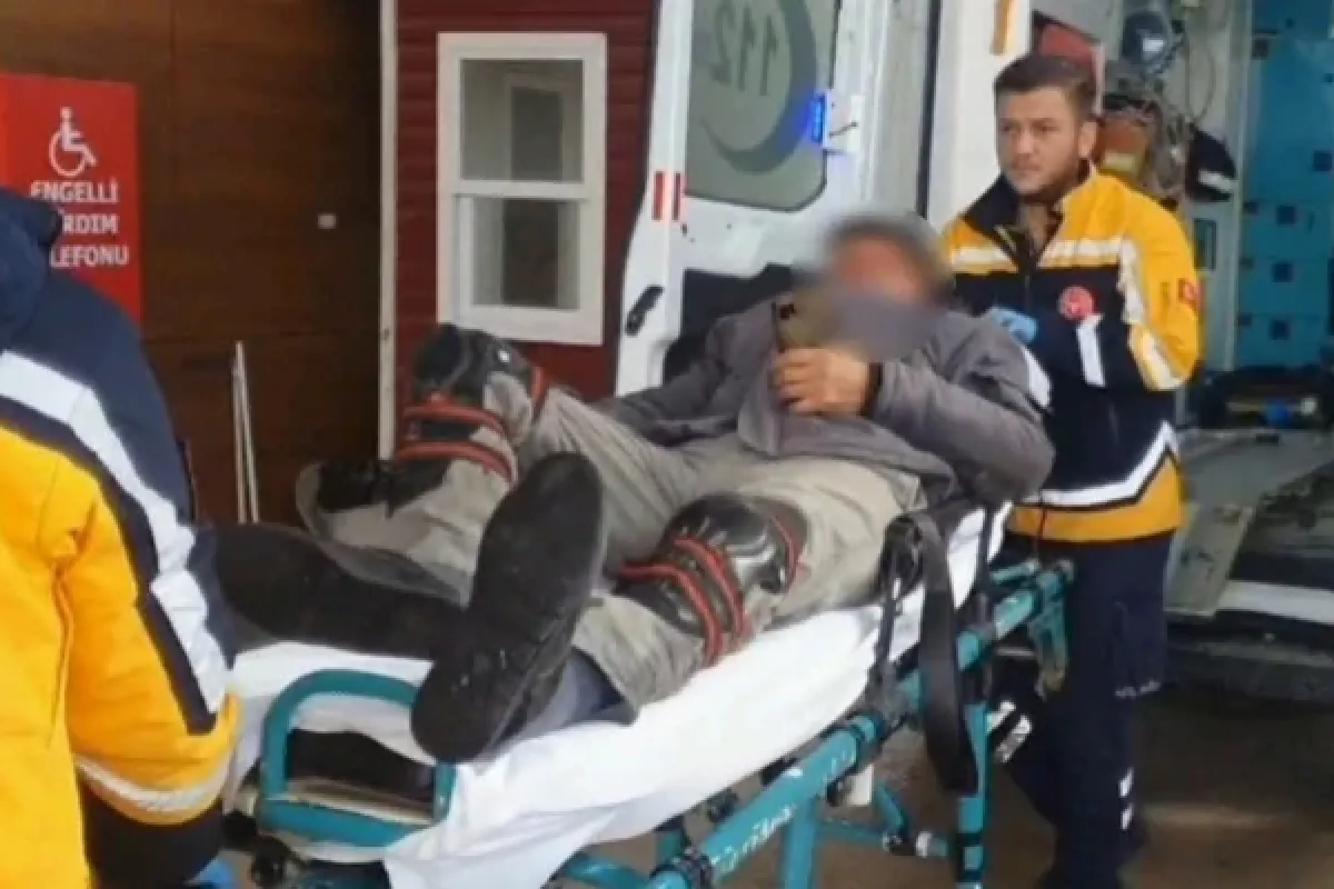 Motosiklet sürücüsü hastanelik oldu
