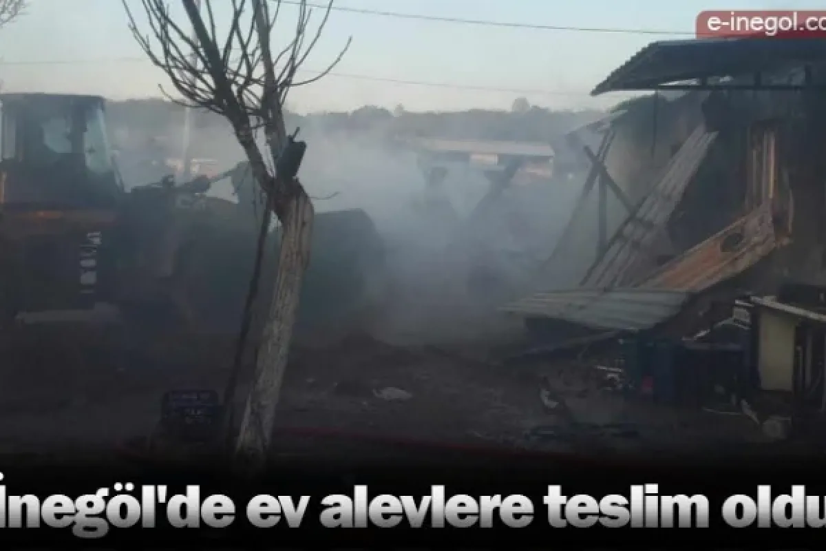 İnegöl'de ev alevlere teslim oldu