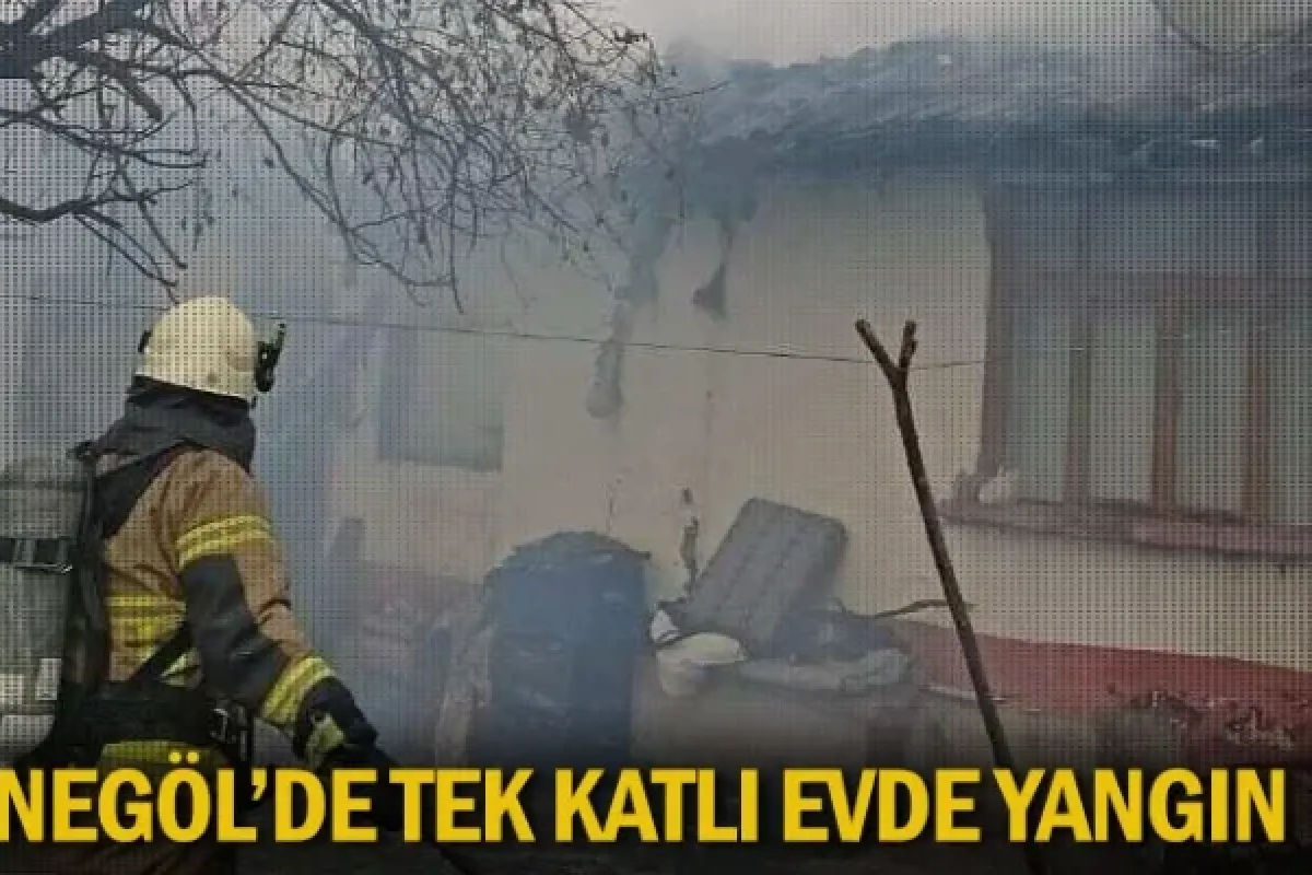 İnegöl'de tek katlı evde yangın