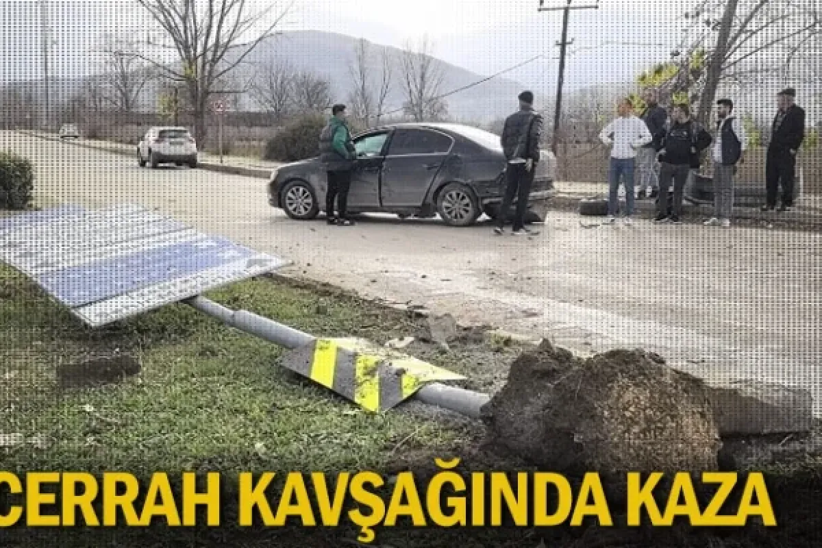 Cerrah kavşağında kaza