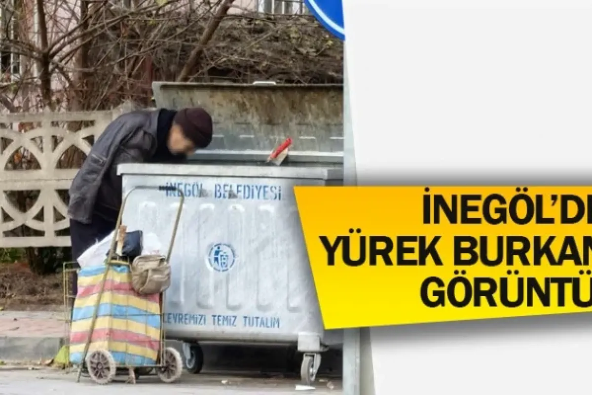 İnegöl'de yürek burkan görüntü!