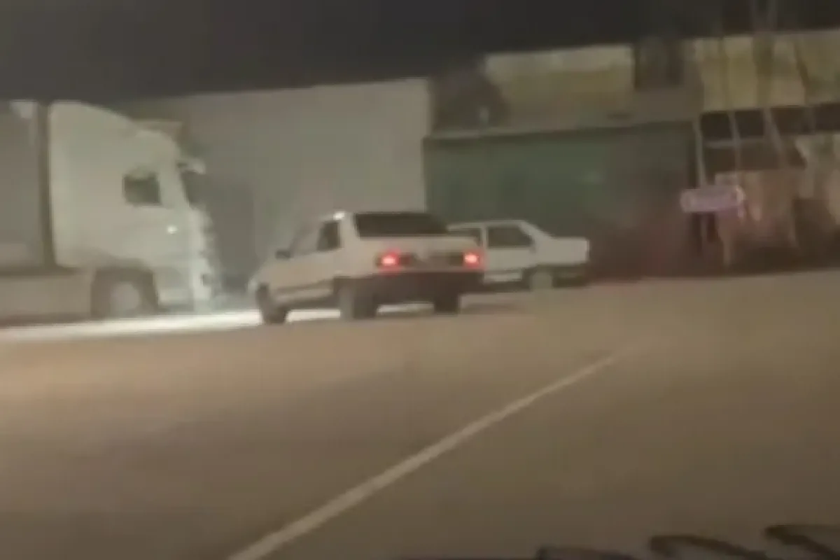 Drift atan sürücü kamerada