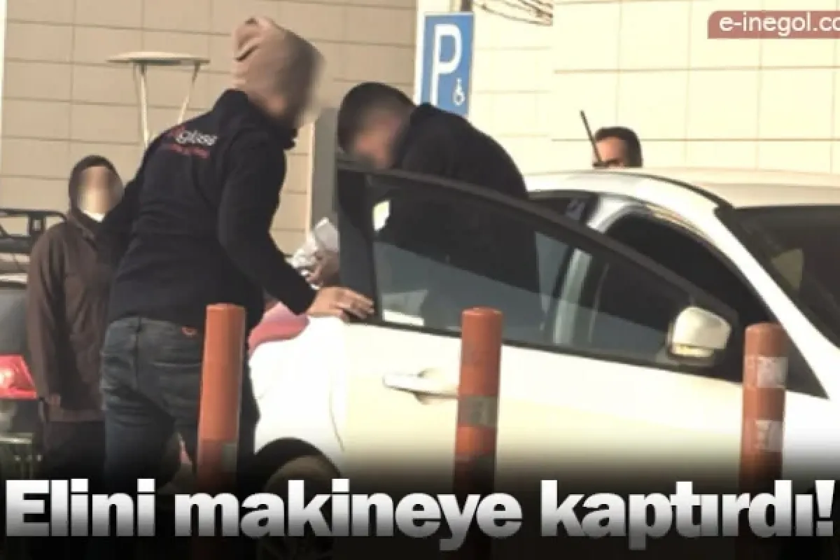 Elini makineye kaptırdı
