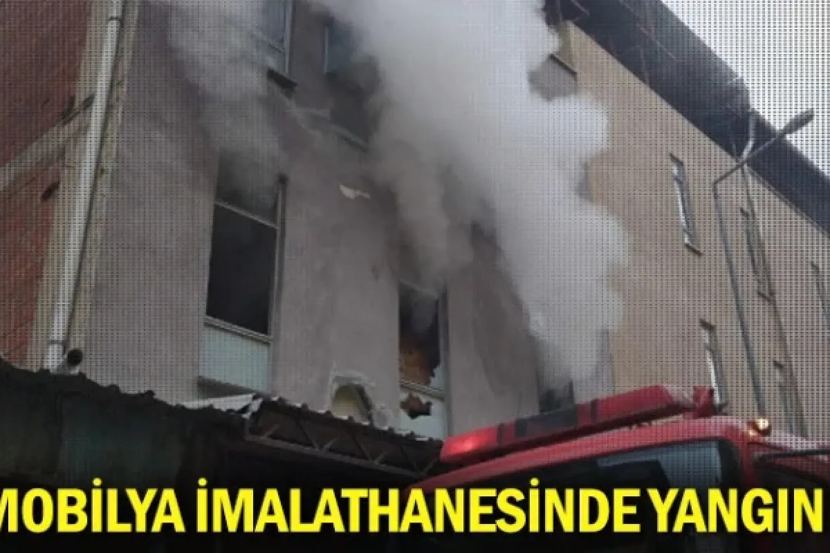 Mobilya imalathanesinde yangın