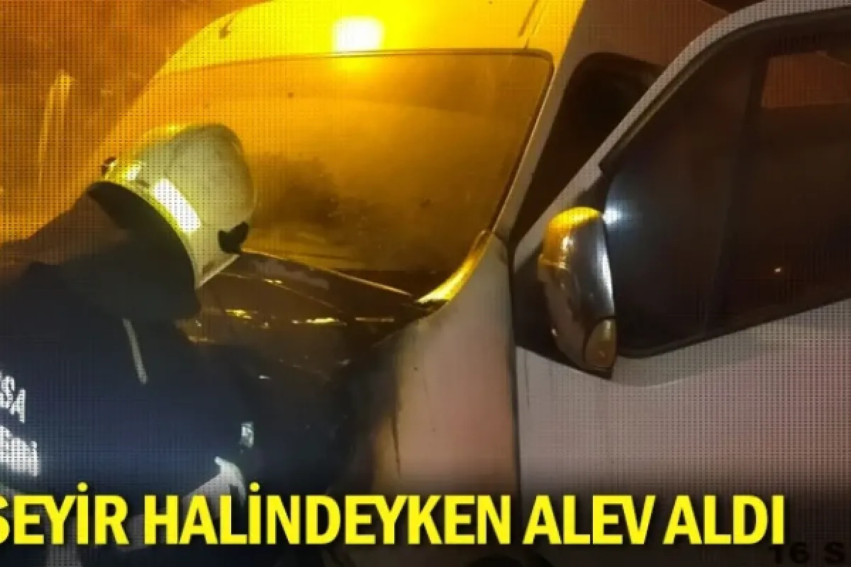 Seyir halindeyken alev aldı